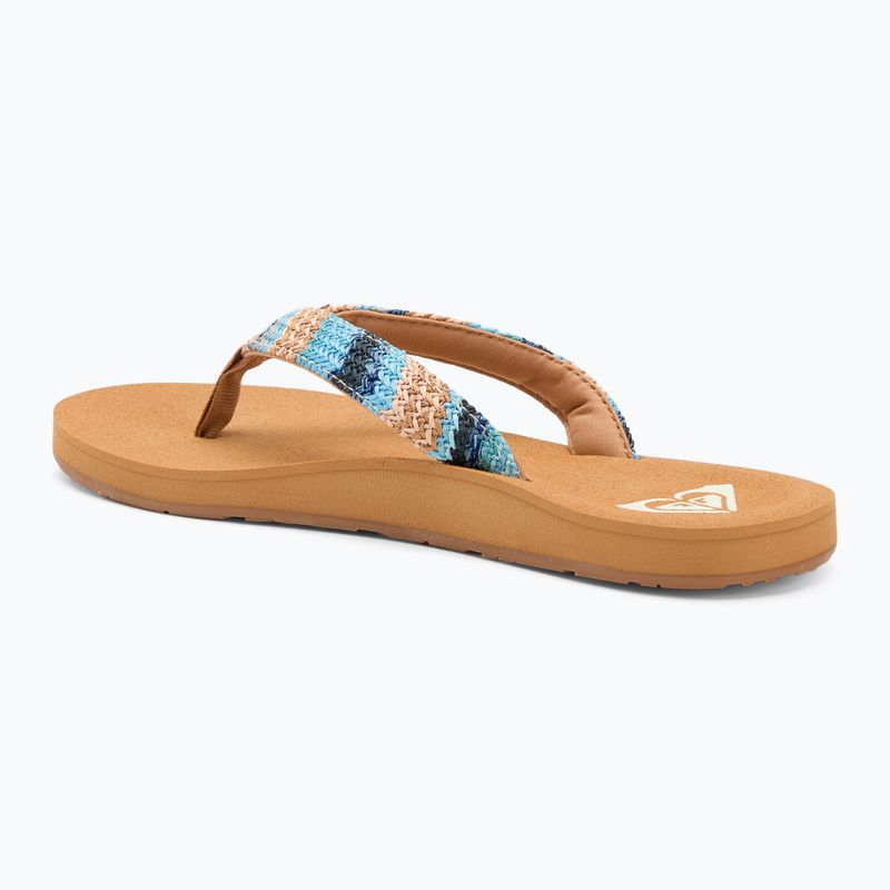 Damen ROXY Porto Raffia II blau Tiefen Flip Flops 3