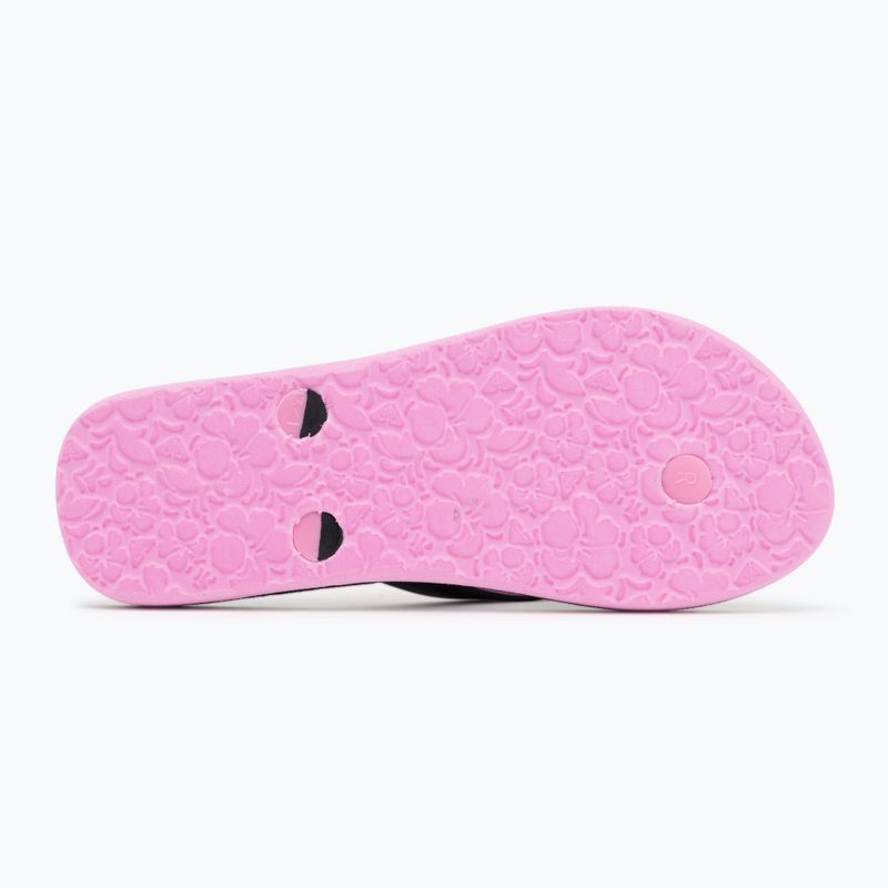 ROXY Tahiti VII Kinder-Flip-Flops schwarz/rosa Schablone 4