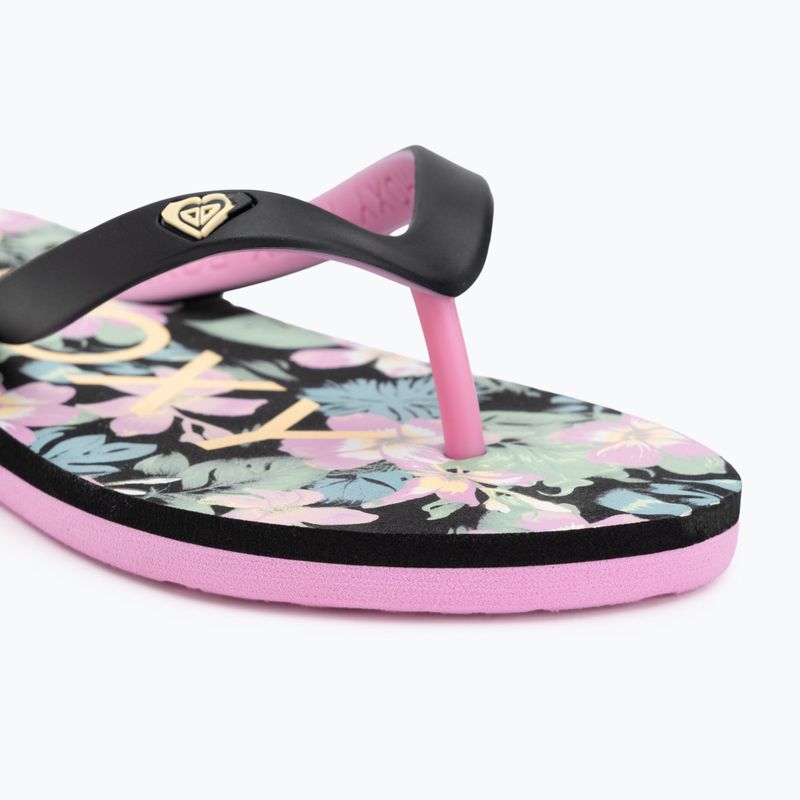 ROXY Tahiti VII Kinder-Flip-Flops schwarz/rosa Schablone 7