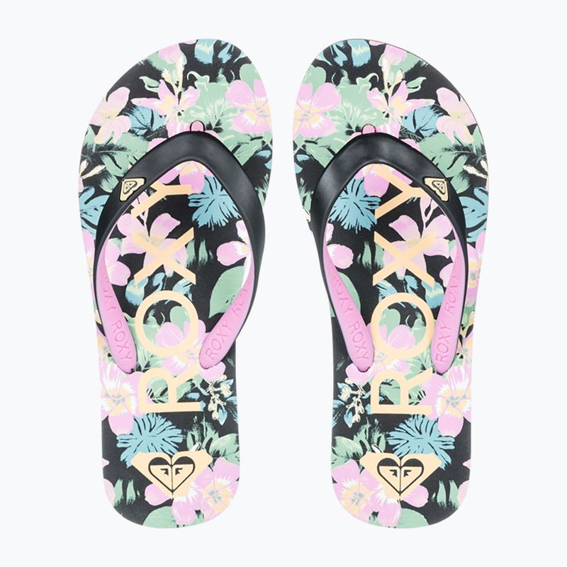 ROXY Tahiti VII Kinder-Flip-Flops schwarz/rosa Schablone 2