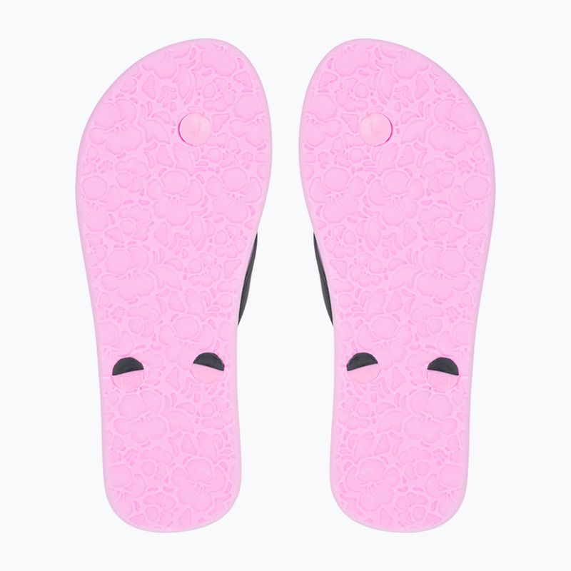 ROXY Tahiti VII Kinder-Flip-Flops schwarz/rosa Schablone 3