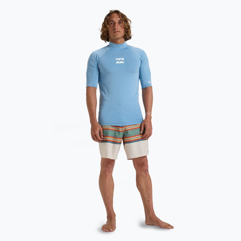 Herren Billabong Waves All Day himmelblaues Schwimmshirt 2