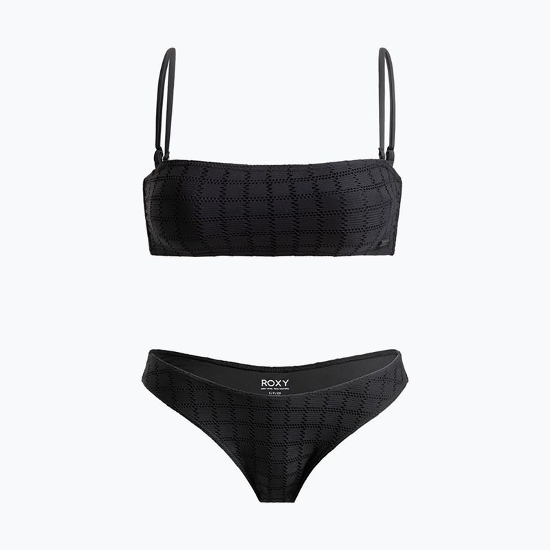 Zweiteiliger Damen-Badeanzug ROXY Bandeau Cheeky anthrazit