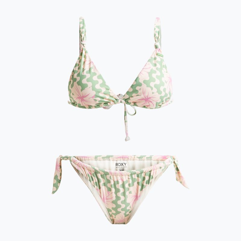 Zweiteiliger Damen-Badeanzug ROXY Hibiscus Daze Elongated Tri basil party waves yw