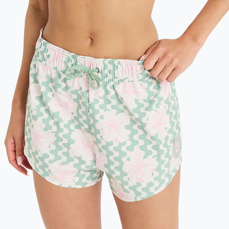 Damen Badeshorts ROXY No Bad Waves basil party waves yw 4