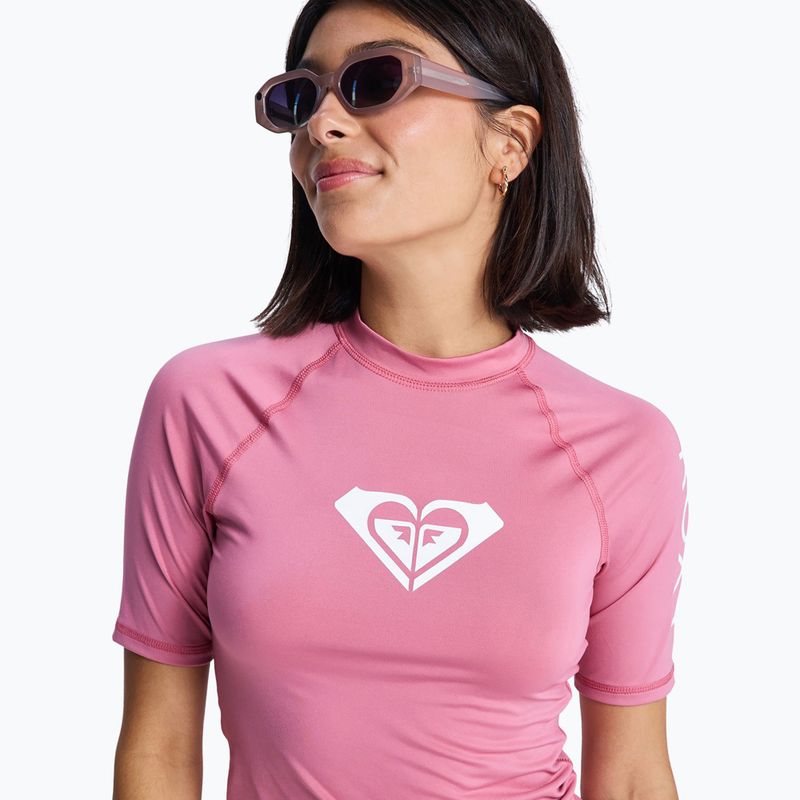 Damen Schwimm-T-Shirt ROXY Whole Hearted heather rose 5