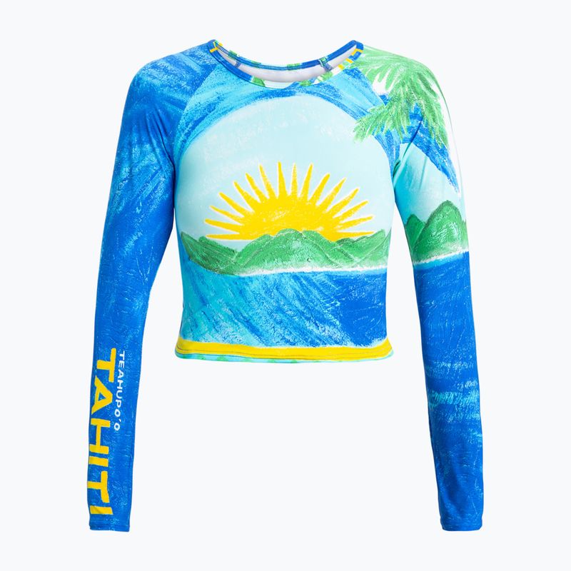 Damen Schwimmen Langarm ROXY Atlas Crop Top skyway 5