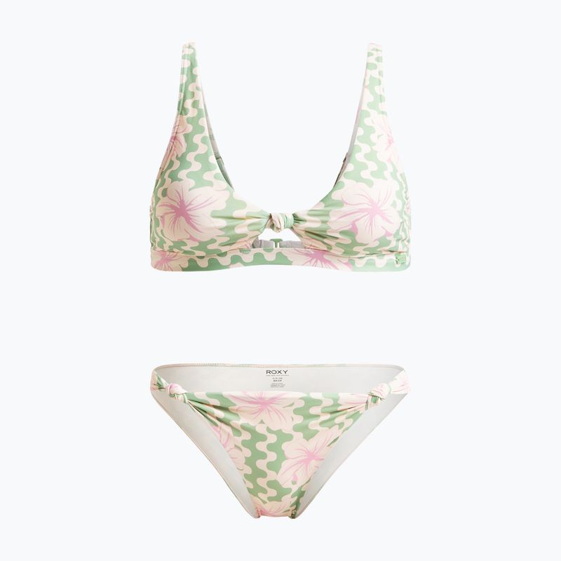 Zweiteiliger Damen-Badeanzug ROXY Hibiscus Daze Elongated Tri basil party waves yw