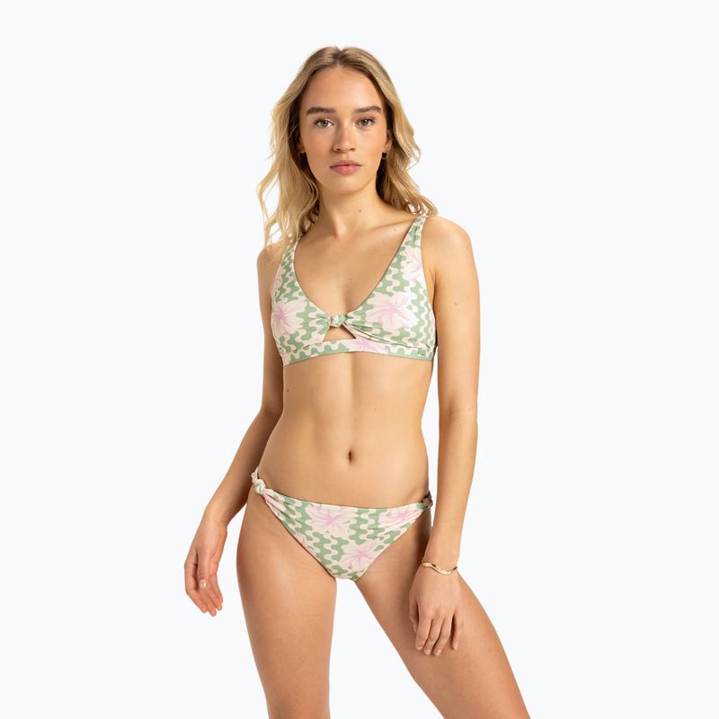 Zweiteiliger Damen-Badeanzug ROXY Hibiscus Daze Elongated Tri basil party waves yw 2