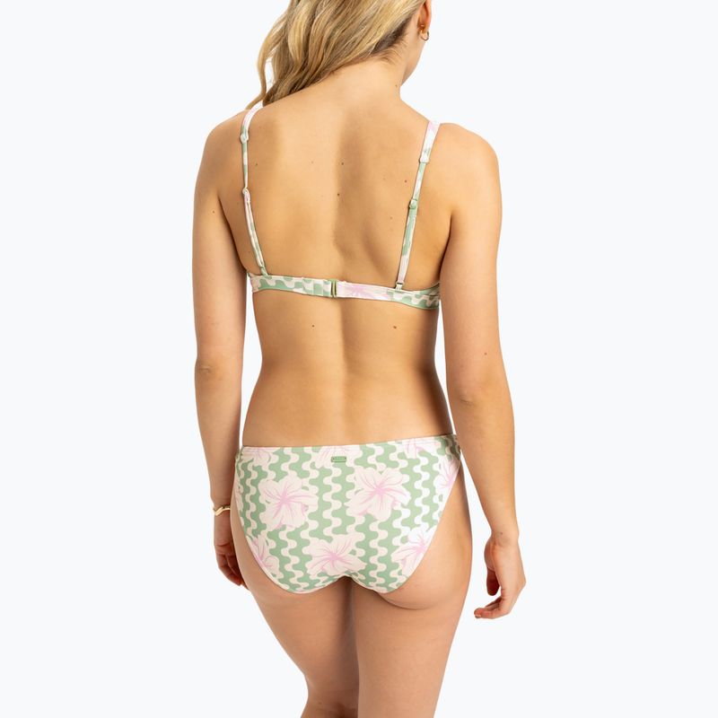 Zweiteiliger Damen-Badeanzug ROXY Hibiscus Daze Elongated Tri basil party waves yw 4