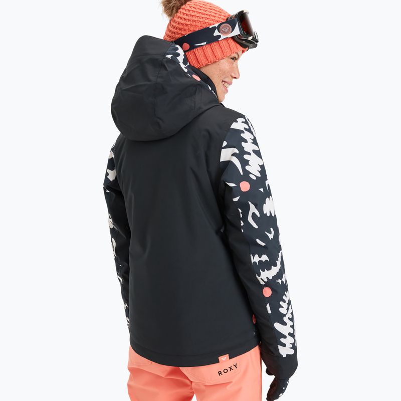 Damen Snowboardjacke ROXY Free Jet true black/big flower 3