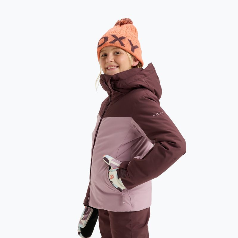 Kinder-Snowboardjacke ROXY Free Jet Block discreet mauve 5