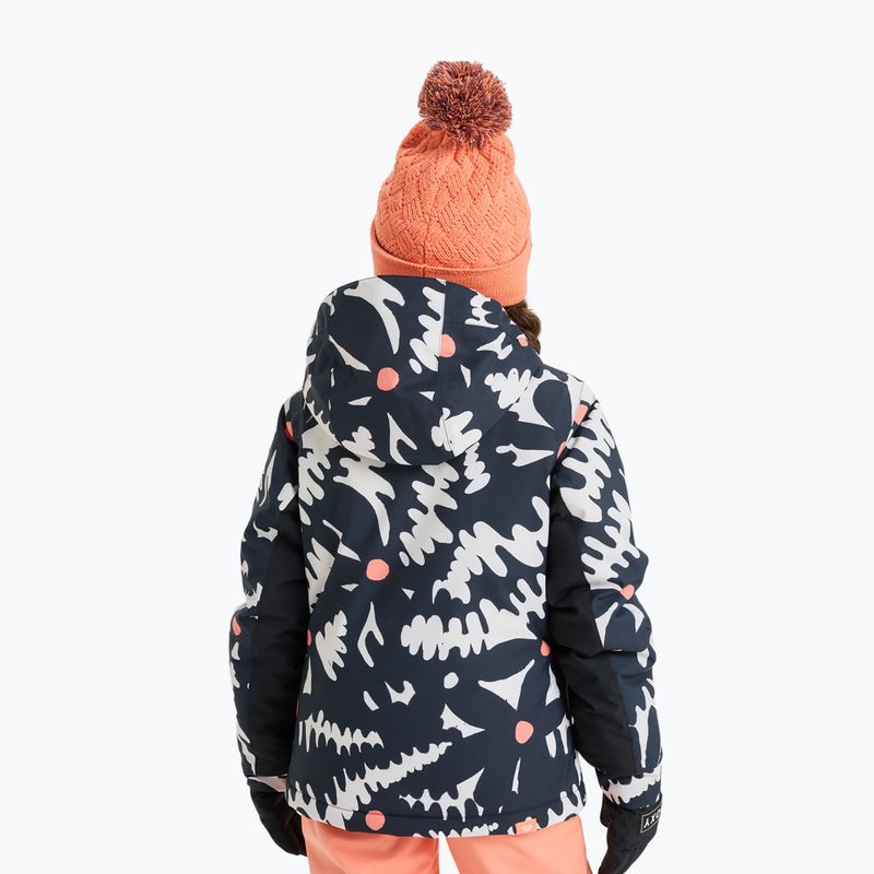 Kinder-Snowboardjacke ROXY Free Jet true black/big flower 2