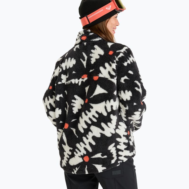 Damen-Sweatshirt ROXY Alabama true black/big flower 3