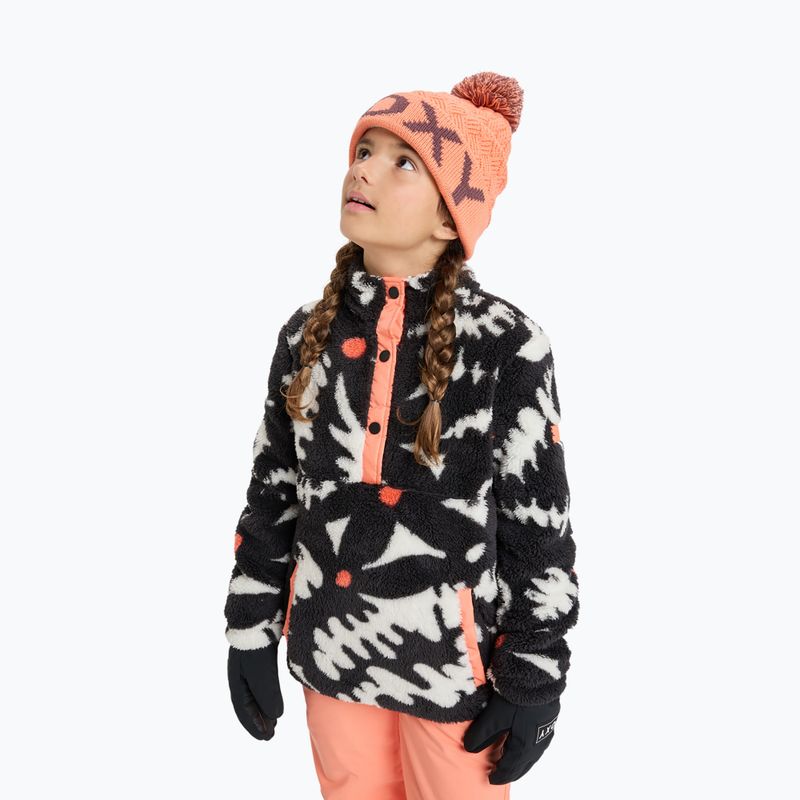 Kinder-Sweatshirt ROXY Alabama true black/big flower 3