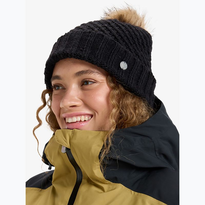 Damen-Wintermütze ROXY Blizzard Beanie true black 5