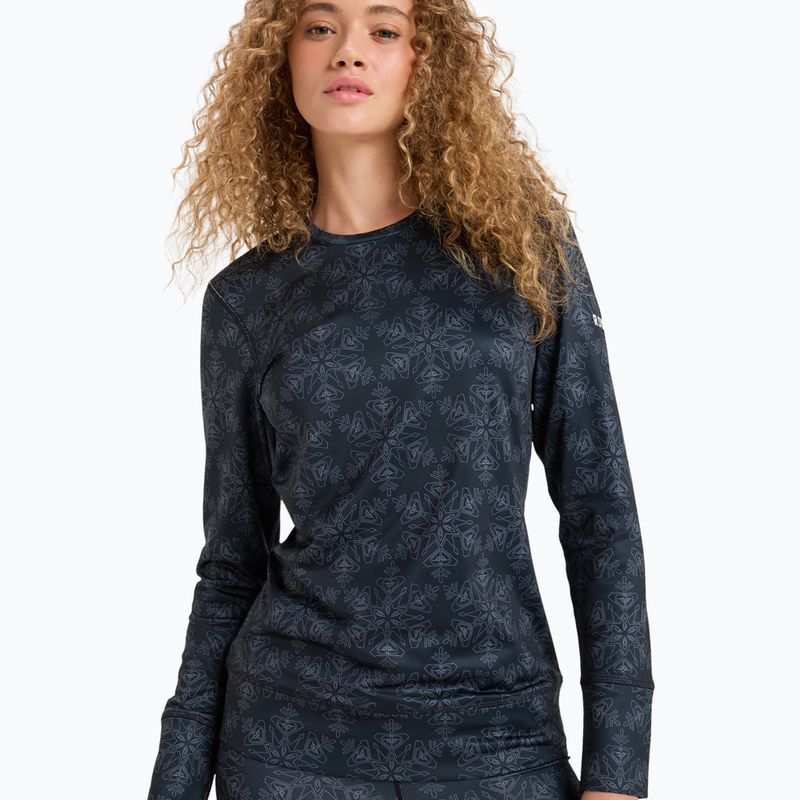 Damen Thermoaktivshirt ROXY Daybreak Brushed true black/snowflakes
