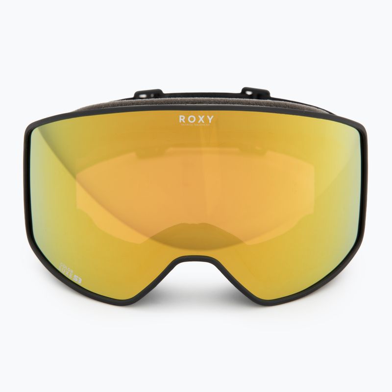 Damen-Snowboardbrille ROXY Storm W black/clux ml pink gold 2