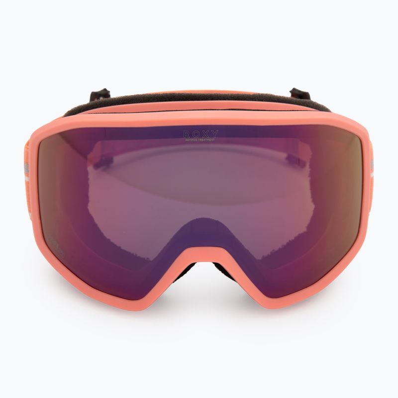 Damen-Snowboardbrille ROXY Izzy coral chic/clux ml l purple 2