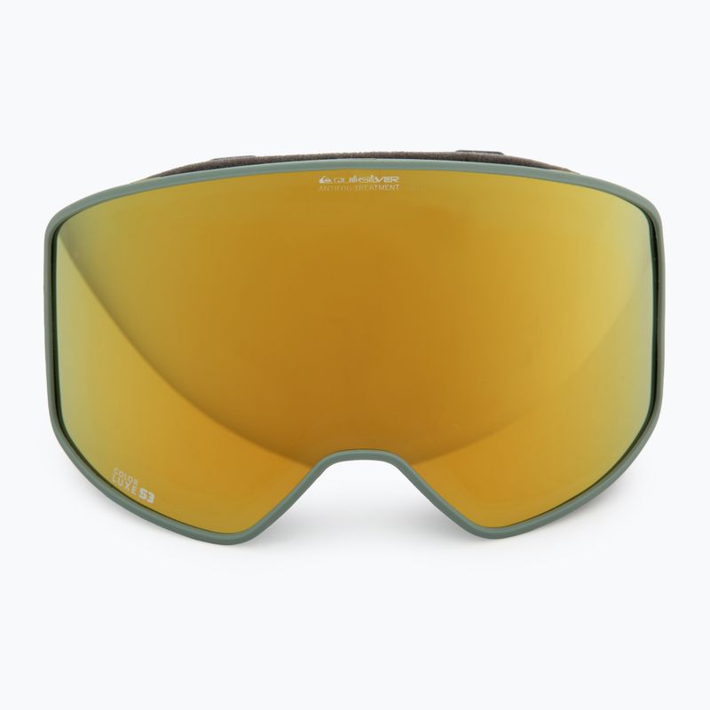 Skibrille Quiksilver Storm dark ivy/clux ml gold 2