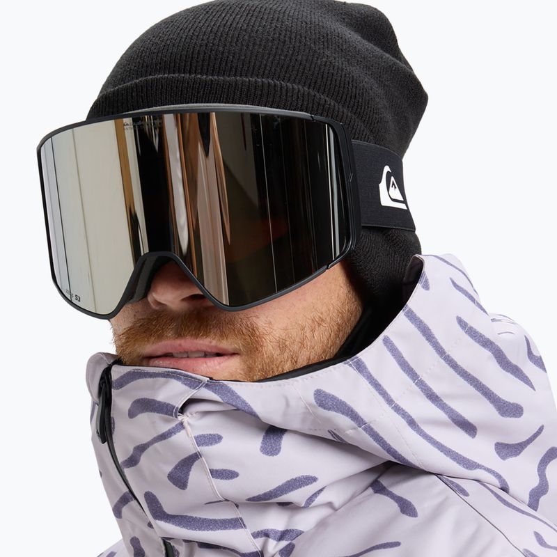 Herren Snowboardbrille Quiksilver Storm MG black/ black clux ml silver 6