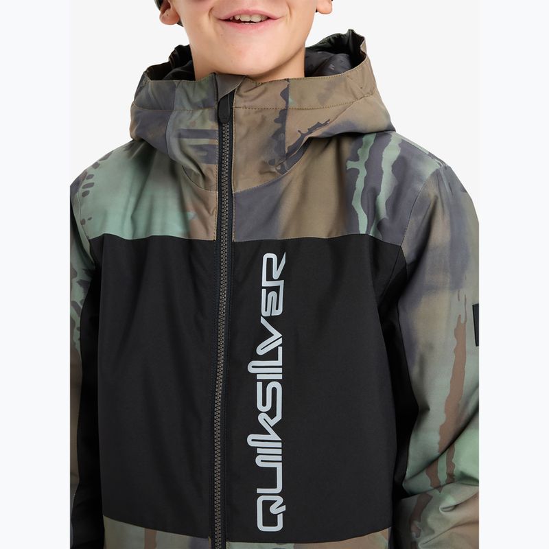 Kinder-Snowboardjacke Quiksilver Side Hit Block bloomfade dark ivy 5