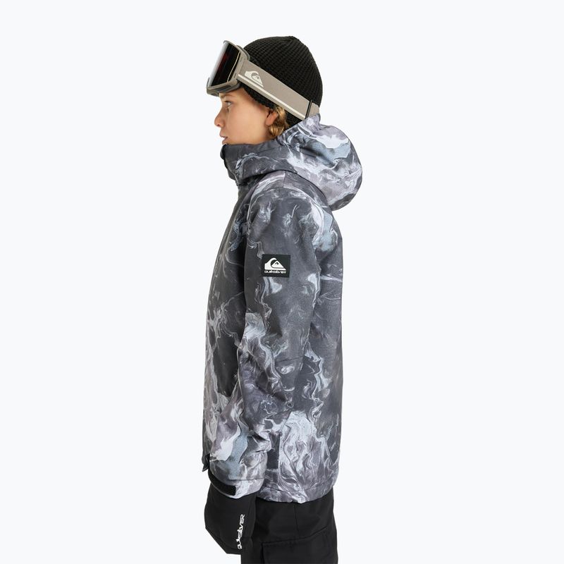 Kinder-Snowboardjacke Quiksilver Mission Printed thermostamp grayscale 4