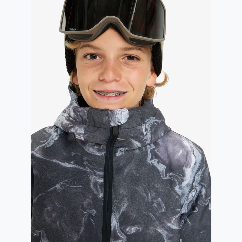 Kinder-Snowboardjacke Quiksilver Mission Printed thermostamp grayscale 5