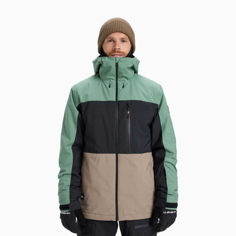 Herren Snowboardjacke Quiksilver Sycamore Block 20K dark ivy