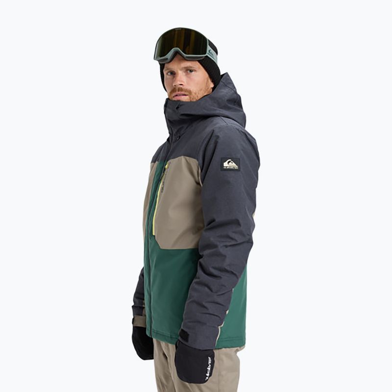Herren-Snowboardjacke Quiksilver Dawson trekking green 4
