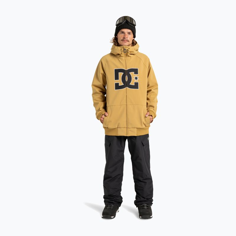 Herren Snowboardjacke DC Spectrum Softshell mustard gold 2