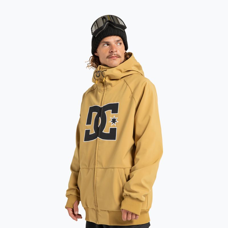 Herren Snowboardjacke DC Spectrum Softshell mustard gold 4