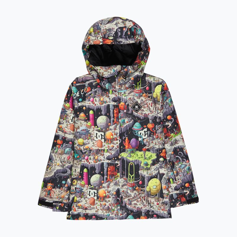Kinder-Snowboardjacke DC Basis Print Youth outer world black 3