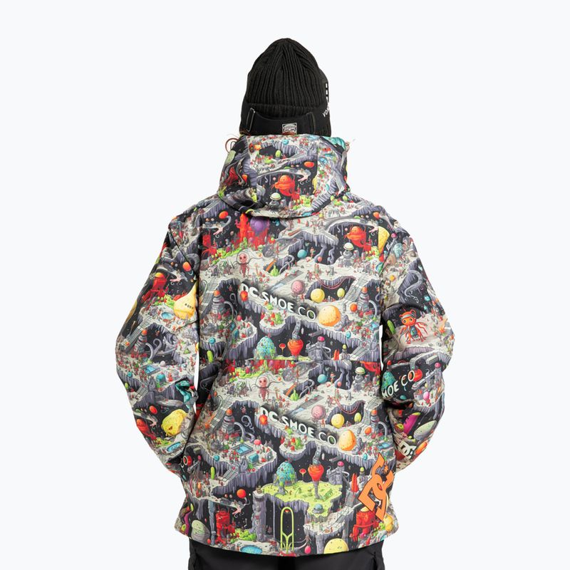 Herren Snowboardjacke DC Basis Print outer world black 3