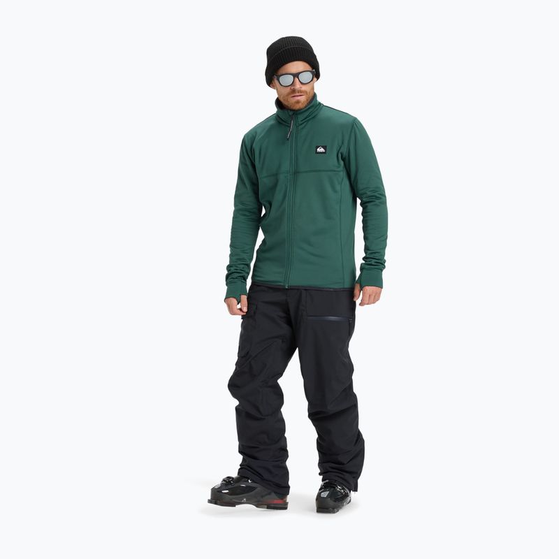 Herren Snowboard-Fleecejacke Quiksilver Steep Point Full Zip Fleece trekking green 2