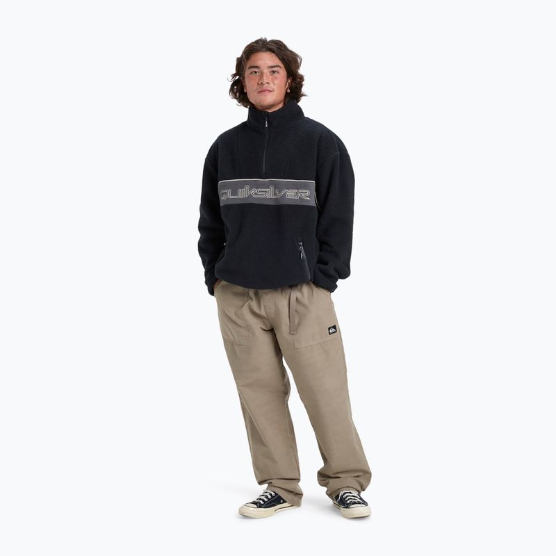 Herren Snowboard-Pullover Quiksilver Omni Sherpa Half Zip black 2