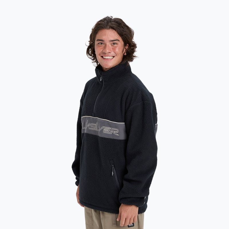 Herren Snowboard-Pullover Quiksilver Omni Sherpa Half Zip black 4