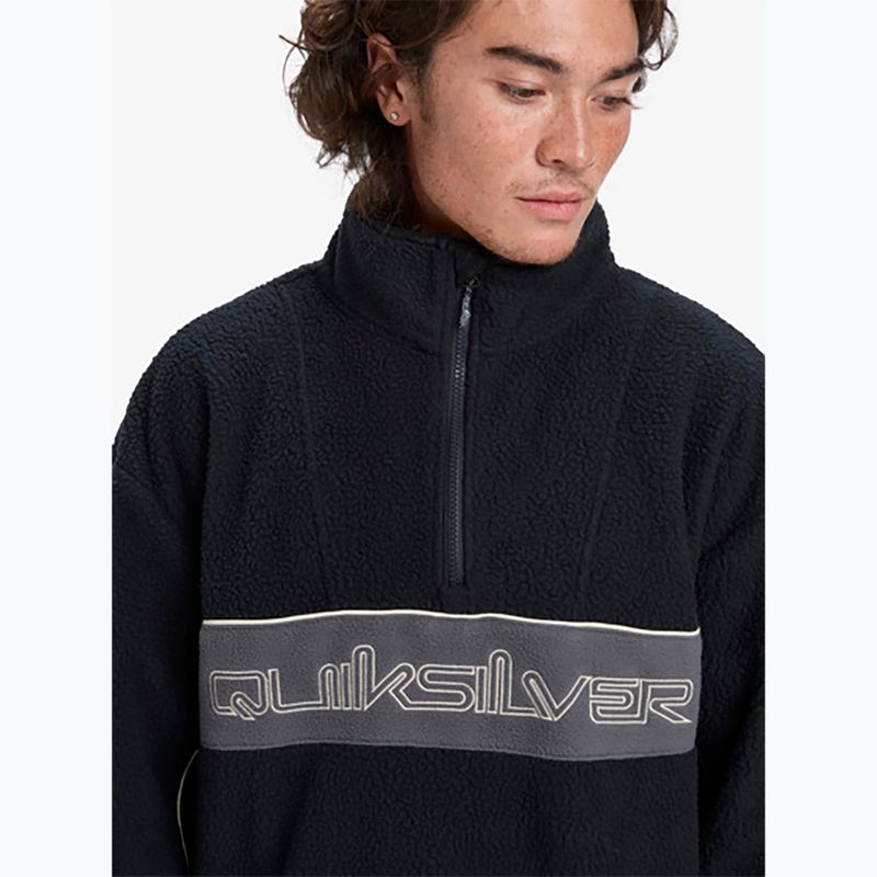Herren Snowboard-Pullover Quiksilver Omni Sherpa Half Zip black 5