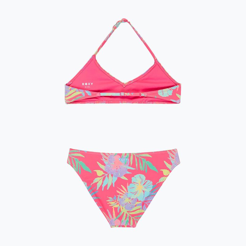 Kinder-Badeanzug zweiteilig ROXY Aquarella Tri Bralette Set sangria sunset 2