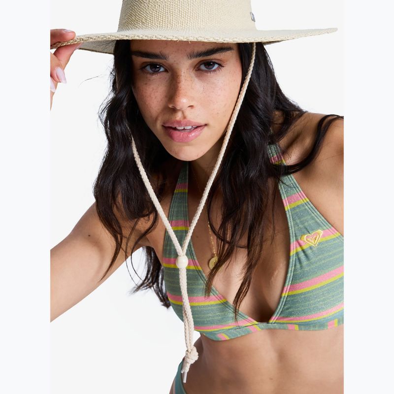 Oberteil des Badeanzugs ROXY Ocean Dreamer Fixed Tri oil green say it with stripes 6