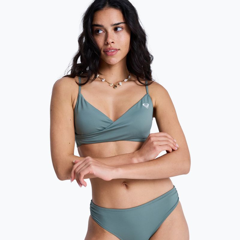 Oberteil des Badeanzugs ROXY Solid Essentials Wrap Bralette agave green 5