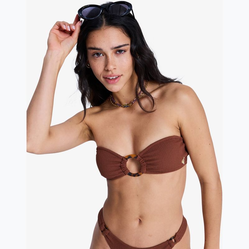 Oberteil des Badeanzugs ROXY Sunshine Bandeau cappuccino 6