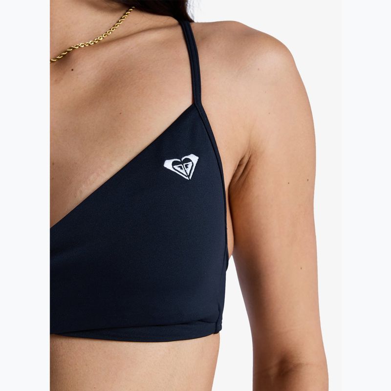 Oberteil des Badeanzugs ROXY Solid Essentials Wrap Bralette anthracite 6