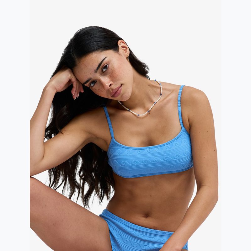 Oberteil des Badeanzugs ROXY Paradise Wave Bralette silver lake blue make a splash 6