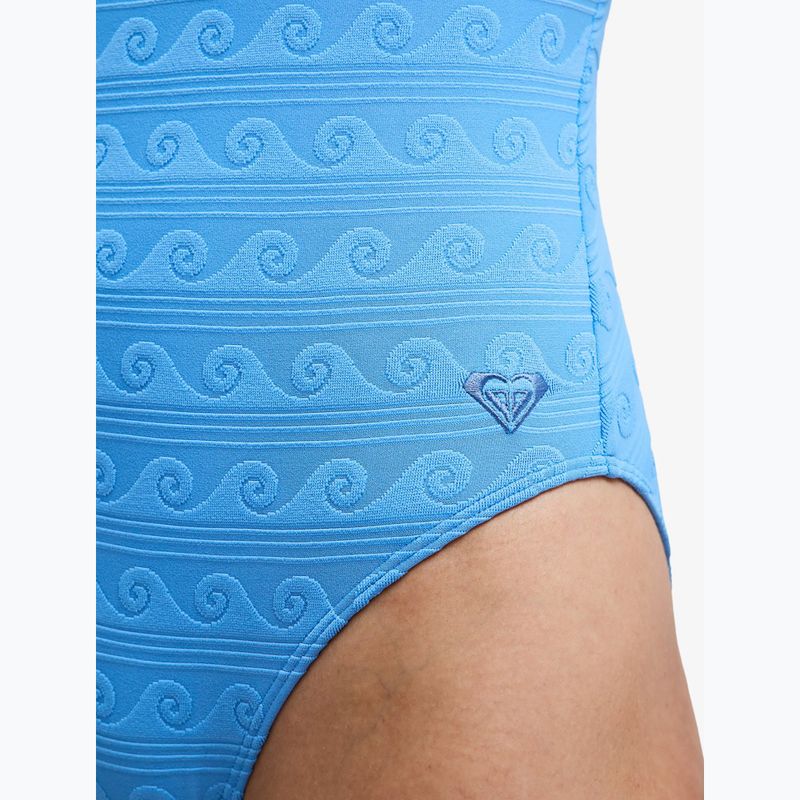 Damen-Badeanzug einteilig ROXY Paradise Wave silver lake blue make a splash 4