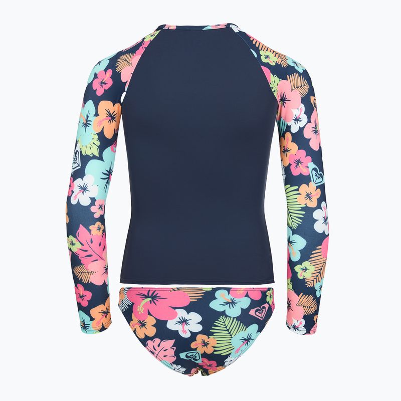 Langarmshirt + Unterteil des Badeanzugs ROXY Morning Flower Lycra Set mood indigo morning flowers 2