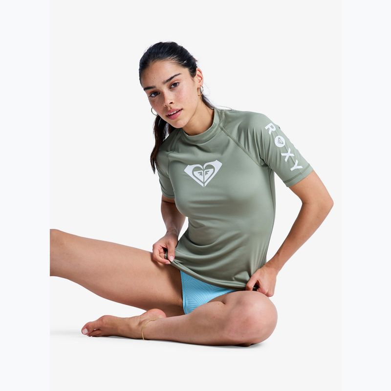 Damen Schwimmshirt ROXY Whole Hearted oil green 5