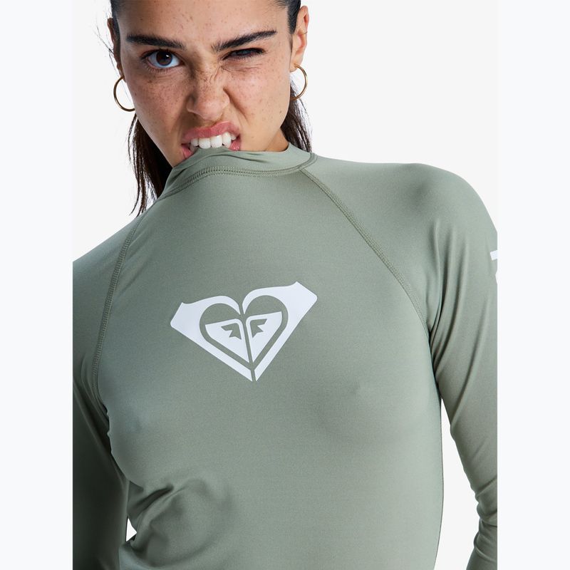 Langarmshirt zum Schwimmen Damen ROXY Whole Hearted oil green 6