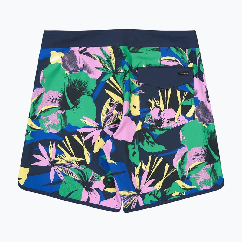Herren-Badeshorts Quiksilver Surfsilk Scallop 18" dark navy interact floral 2