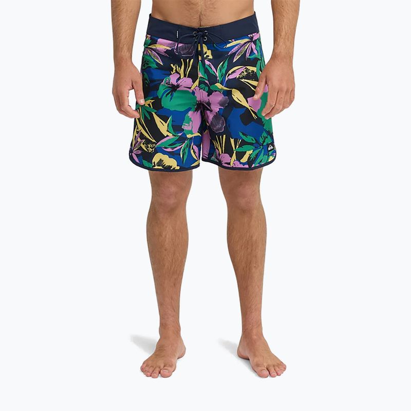 Herren-Badeshorts Quiksilver Surfsilk Scallop 18" dark navy interact floral 3